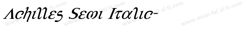 Achilles Semi Italic字体转换